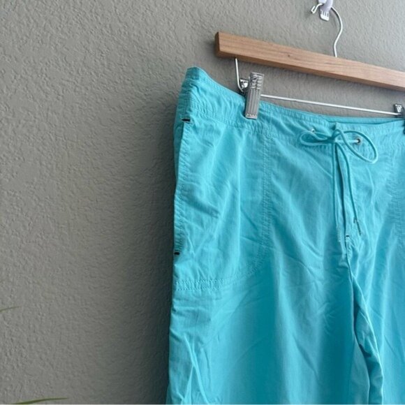 Nautica Caprice Drawstring Pants Aqua Teal Size Medium Sporty Coastal Prep Vibe - Picture 6 of 10